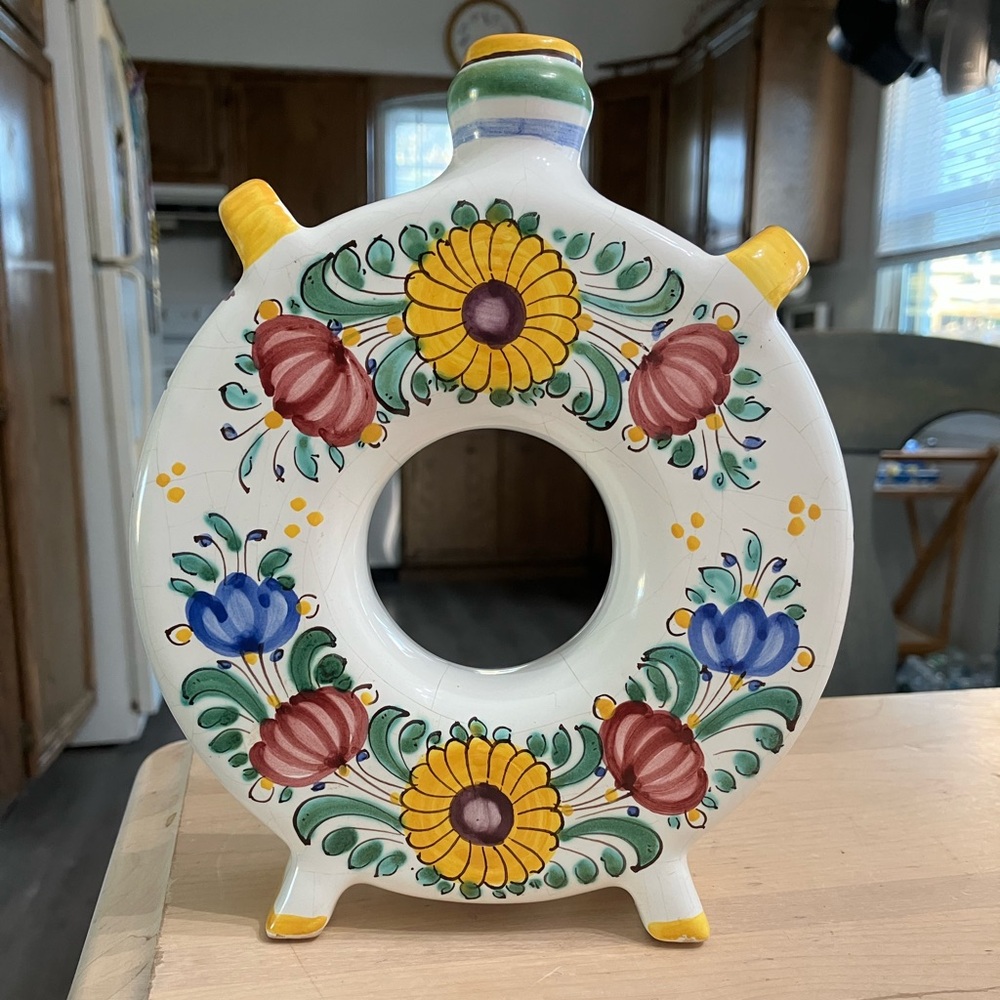 Vintage Modra Pottery Canteen